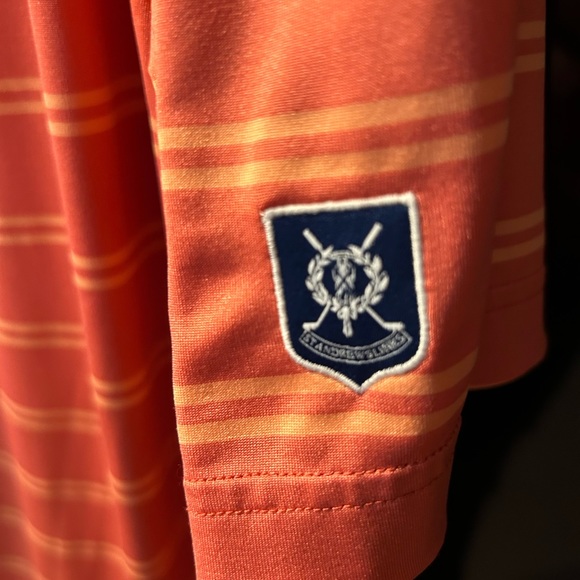 Brooks Brothers St. Andrews Links Striped Golf Polo — Mens Medium - Picture 4 of 4